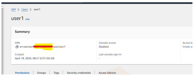 IAM user ID