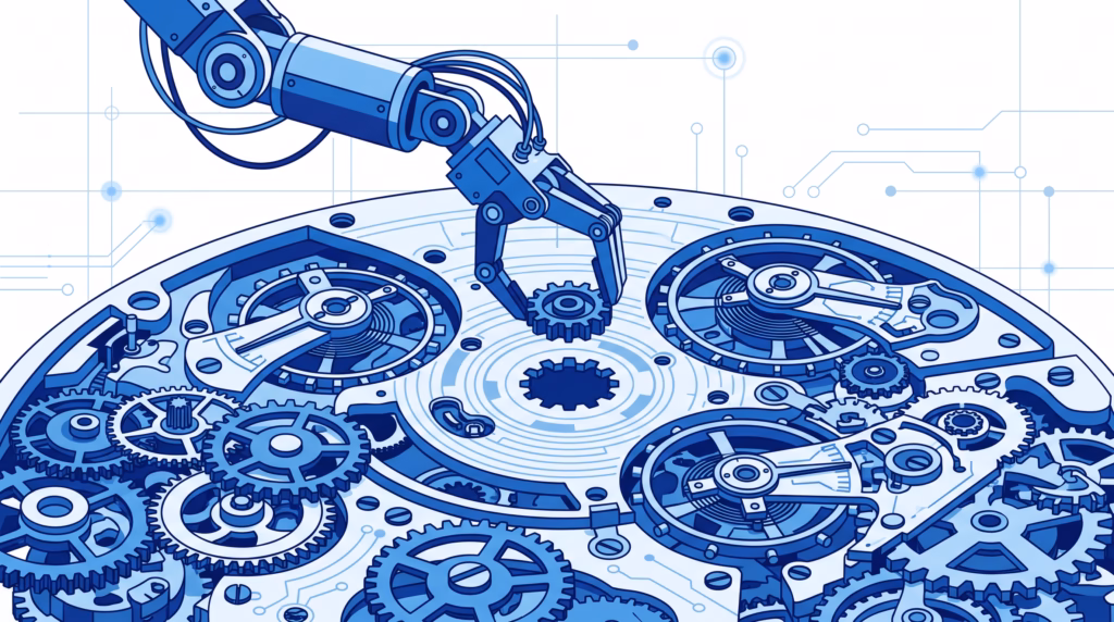 Illustration of AI agent cron jobs running through an OpenClaw-style scheduler with task history and channel delivery