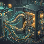 Private GPU servers connected to an OpenClaw local model gateway with network lines and processing nodes