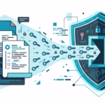 Abstract illustration of locked API keys moving from config files into a protected AI agent runtime snapshot