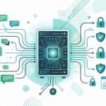Abstract illustration of a self-hosted AI gateway routing secured chat messages for OpenClaw WhatsApp